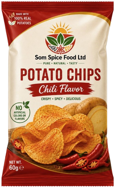 Som Spice Food Potato Chips Chili Flavor pack